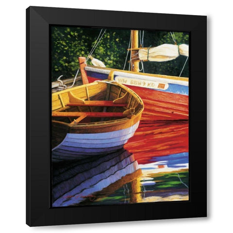 Late Afternoon Reflections Black Modern Wood Framed Art Print by Tornatzky, Luke J.
