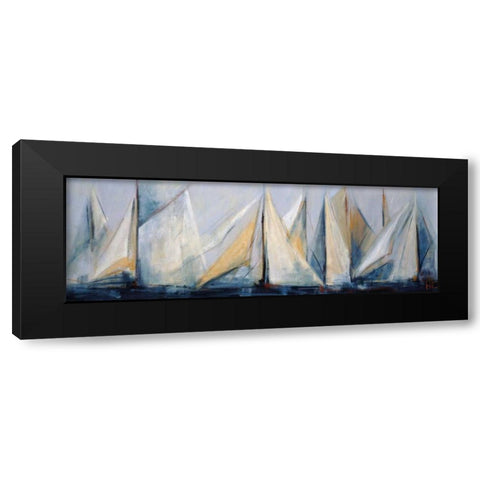 First Sail II Black Modern Wood Framed Art Print with Double Matting by Torres, Maria Antonia