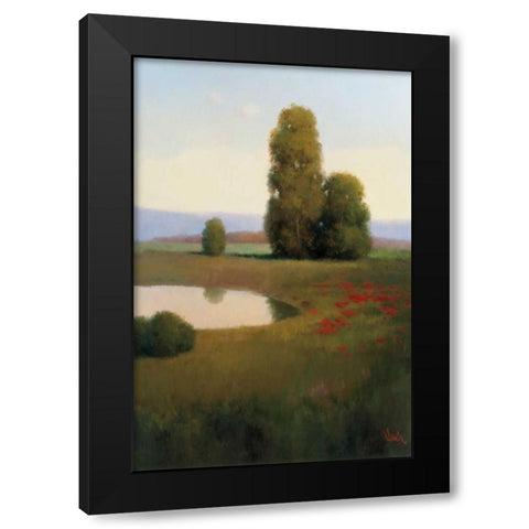 Lakeside Black Modern Wood Framed Art Print by Udell