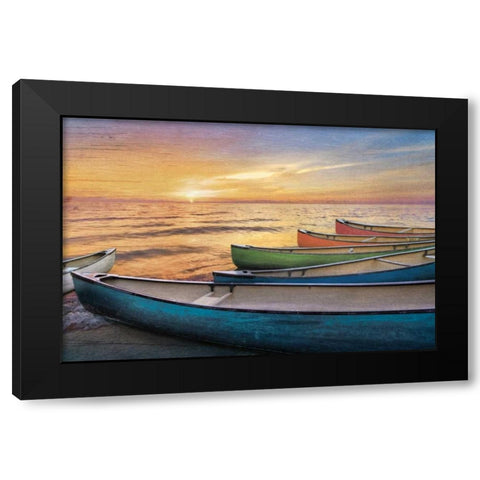Rainbow Armada Black Modern Wood Framed Art Print with Double Matting by Celebrate Life Gallery