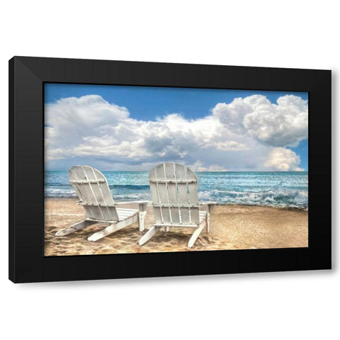 Island Attitude Black Modern Wood Framed Art Print with Double Matting by Celebrate Life Gallery