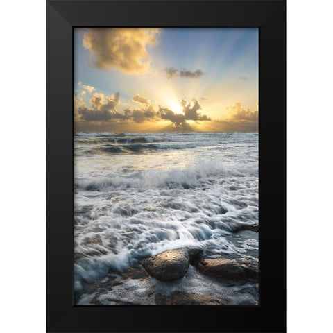 Crash Black Modern Wood Framed Art Print by Celebrate Life Gallery