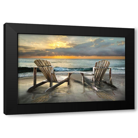 Island Song Black Modern Wood Framed Art Print with Double Matting by Celebrate Life Gallery