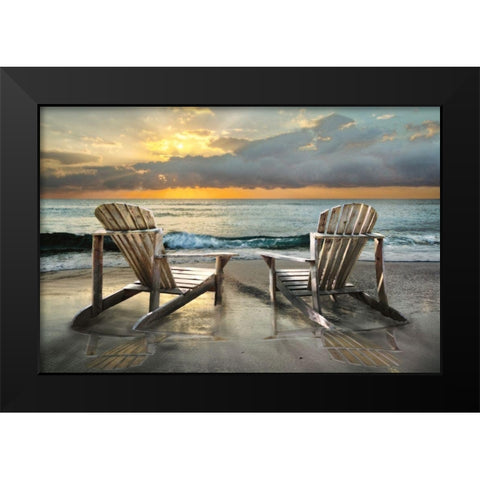 Island Song Black Modern Wood Framed Art Print by Celebrate Life Gallery