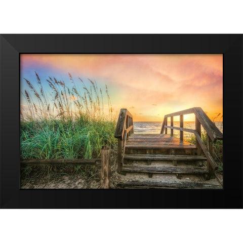 Walk Into Sunrise Black Modern Wood Framed Art Print by Celebrate Life Gallery