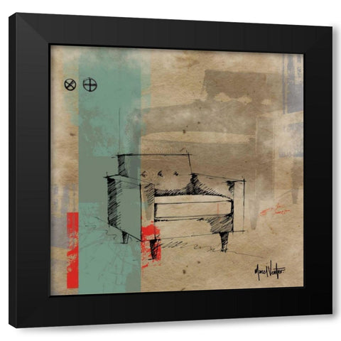 Jane Black Modern Wood Framed Art Print with Double Matting by Venter, Marcel