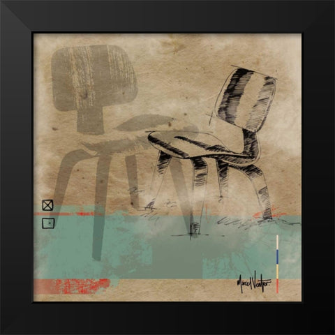 George Black Modern Wood Framed Art Print by Venter, Marcel