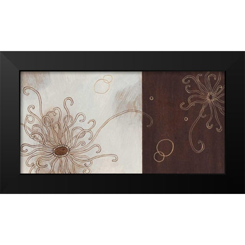 Balancing Blossoms II Black Modern Wood Framed Art Print by Wood, Arleigh