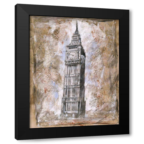 Big Ben Black Modern Wood Framed Art Print by Wiley, Marta G.