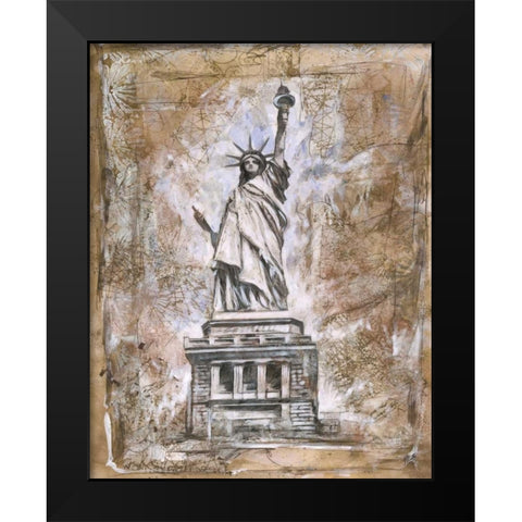 Liberty Black Modern Wood Framed Art Print by WIley, Marta G.