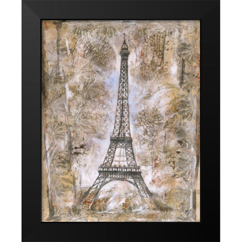 Eiffel Tower Black Modern Wood Framed Art Print by Wiley, Marta G.