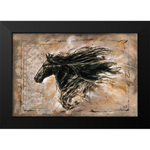 Black Beauty Black Modern Wood Framed Art Print by Wiley, Marta G.