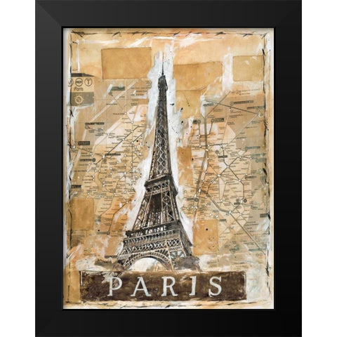 Paris Black Modern Wood Framed Art Print by Wiley, Marta G.