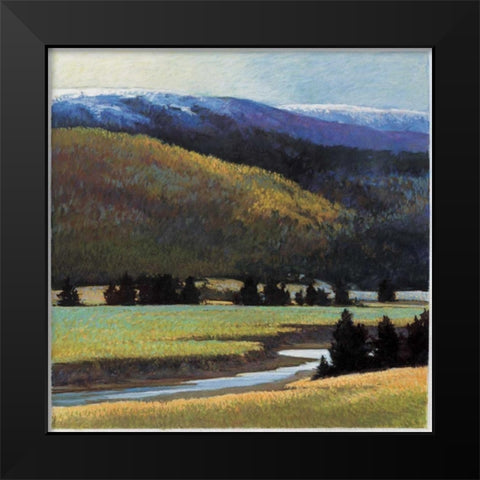 Foothills in Late Spring Black Modern Wood Framed Art Print by Wadlington, Sandy