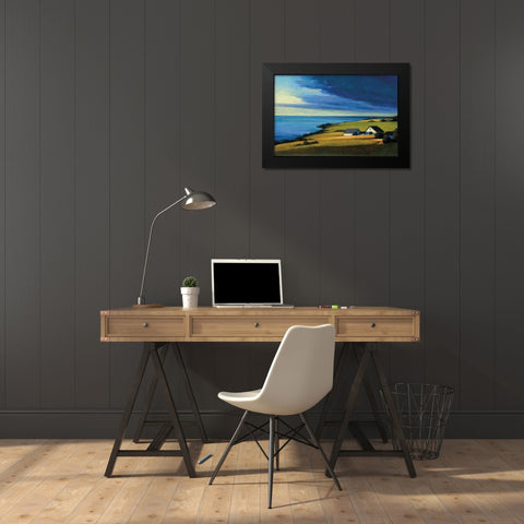 Passing Storm Prince Edward Island Black Modern Wood Framed Art Print by Wadlington, Sandy