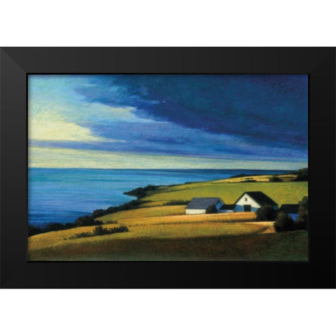 Passing Storm Prince Edward Island Black Modern Wood Framed Art Print by Wadlington, Sandy
