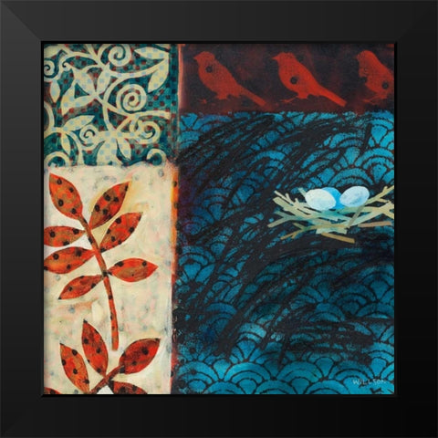 Secret Joys Black Modern Wood Framed Art Print by Willson, Valerie