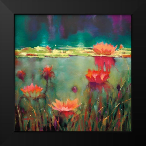 Nightfall Black Modern Wood Framed Art Print by Young, Donna
