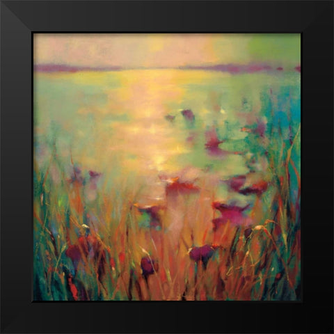 Morning Black Modern Wood Framed Art Print by Young, Donna