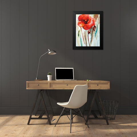 Mak Black Modern Wood Framed Art Print by Zielinska, Maria