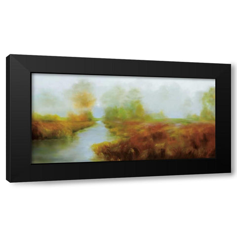 Fraser River Park Black Modern Wood Framed Art Print with Double Matting by Zakharova, Tetiana