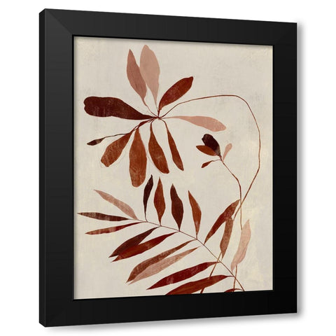 Rust II  Black Modern Wood Framed Art Print by Aria K