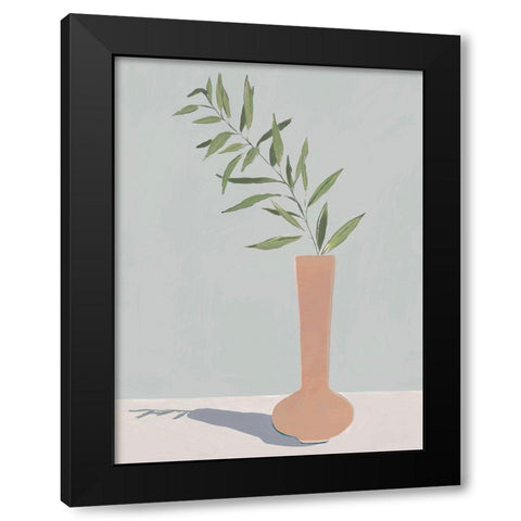 Terracotta Vase I  Black Modern Wood Framed Art Print with Double Matting by Aria K