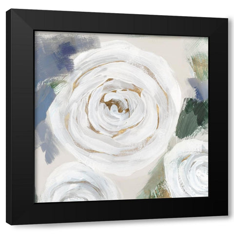 White Bundle II Black Modern Wood Framed Art Print with Double Matting by Aria K
