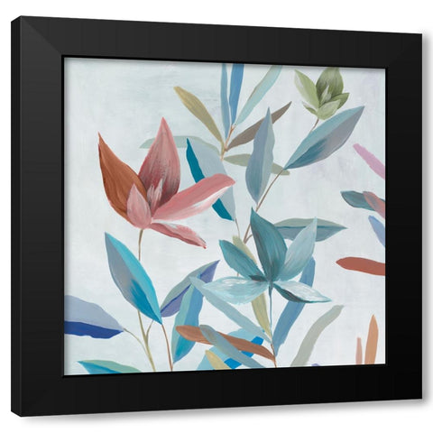 Joyful Blooms II Black Modern Wood Framed Art Print by Aria K