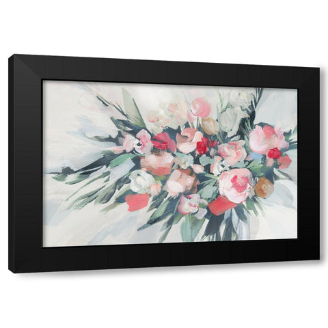 Bouquet of Joy Black Modern Wood Framed Art Print with Double Matting by Aria K