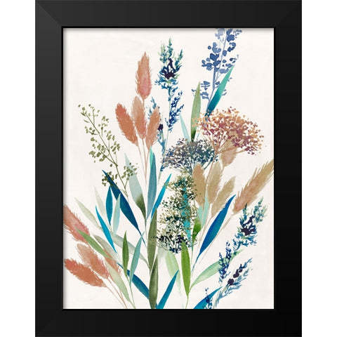 Petals of Perfection I Black Modern Wood Framed Art Print by Aria K