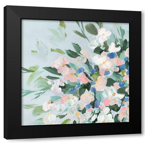 Enchanted Blooms I Black Modern Wood Framed Art Print by Aria K