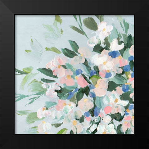 Enchanted Blooms I Black Modern Wood Framed Art Print by Aria K