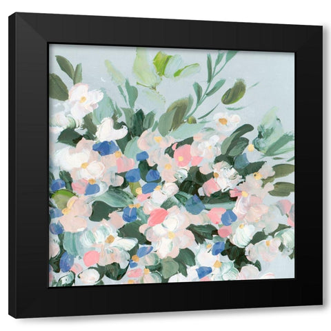 Enchanted Blooms II Black Modern Wood Framed Art Print with Double Matting by Aria K