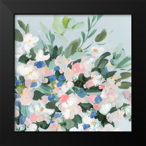 Enchanted Blooms II Black Modern Wood Framed Art Print by Aria K