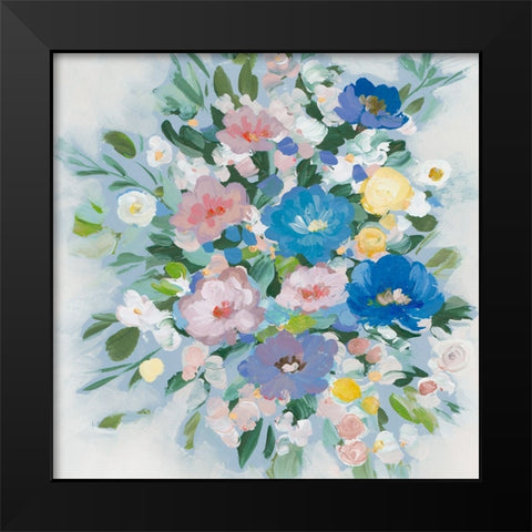 Blue Sweet Bundle Black Modern Wood Framed Art Print by Aria K