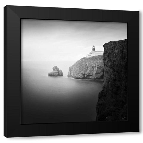 Lighthouse Black Modern Wood Framed Art Print by Praxis Studio
