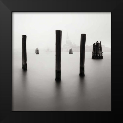 Venice Old Pier II Black Modern Wood Framed Art Print by Praxis Studio