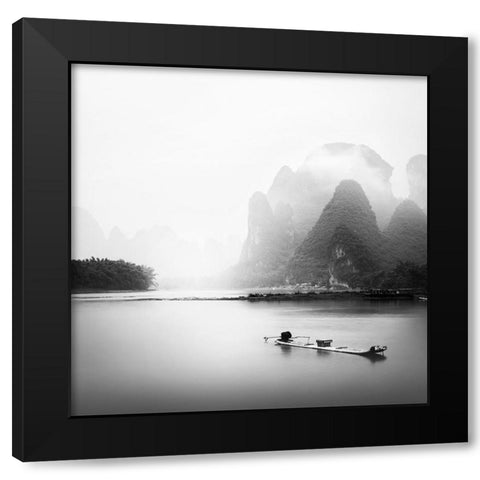 Li River I Black Modern Wood Framed Art Print by Praxis Studio