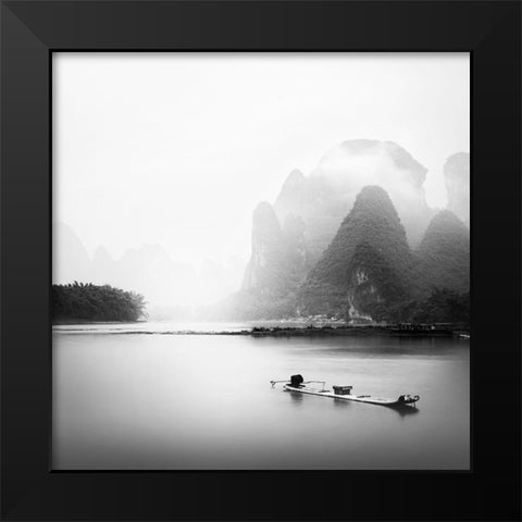Li River I Black Modern Wood Framed Art Print by Praxis Studio