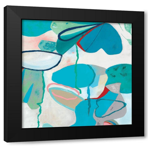 Indigo Atmosphere  Black Modern Wood Framed Art Print with Double Matting by Rosa, Diana
