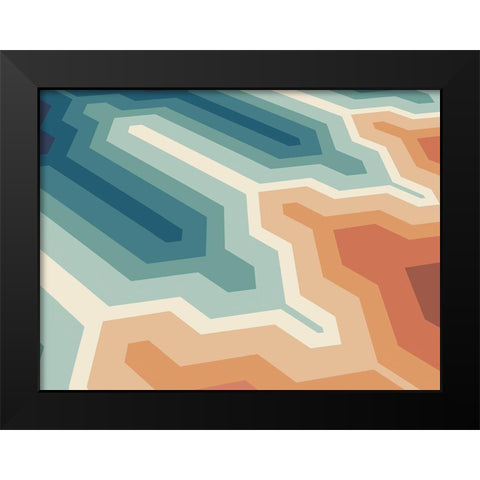 Funky Geo I Black Modern Wood Framed Art Print by Peal, Emma