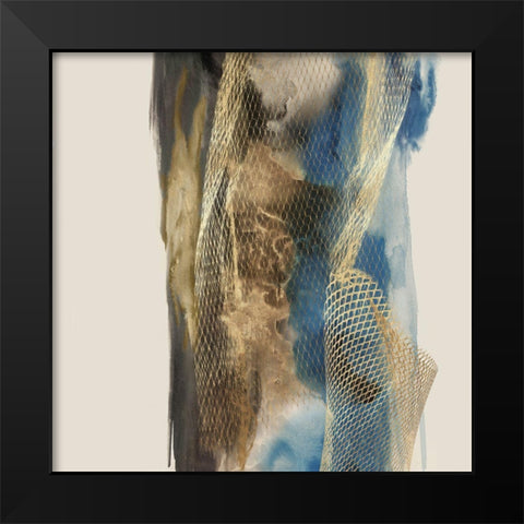 Metalic Lace I  Black Modern Wood Framed Art Print by Peal, Emma