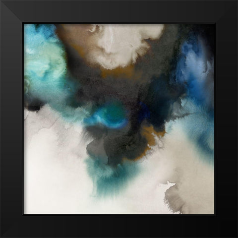 Smoke In Water II Black Modern Wood Framed Art Print by Peal, Emma