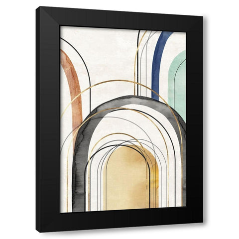 Golden Arches I  Black Modern Wood Framed Art Print with Double Matting by Peal, Emma
