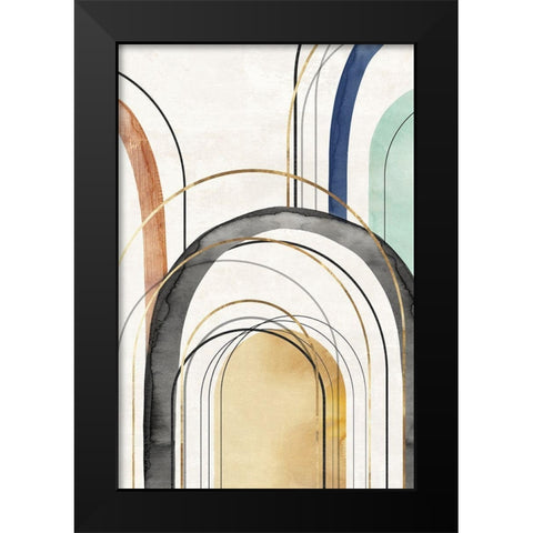 Golden Arches I  Black Modern Wood Framed Art Print by Peal, Emma