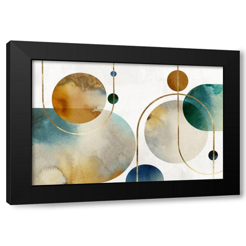 Lunar Galaxy  Black Modern Wood Framed Art Print with Double Matting by Peal, Emma