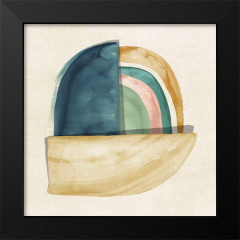 Shape Form I  Black Modern Wood Framed Art Print by Peal, Emma