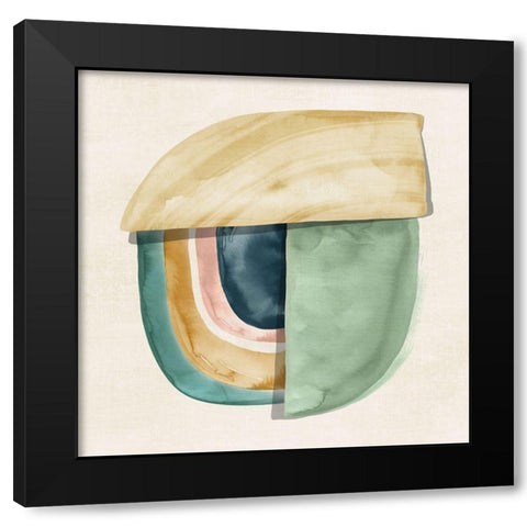 Shape Form II  Black Modern Wood Framed Art Print by Peal, Emma