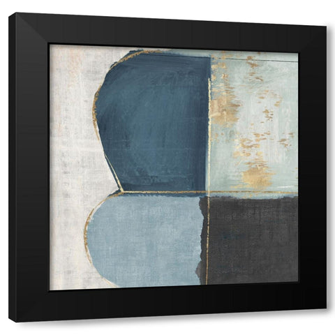 Abstract Form Black Modern Wood Framed Art Print with Double Matting by Peal, Emma